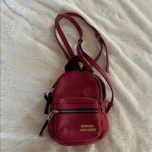 Excellent condition Marc Jacobs Mini Pebbled Leather Backpack in fuscia pink